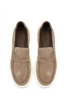 Men's Beige Suede Leather Casual Loafer | Derimod