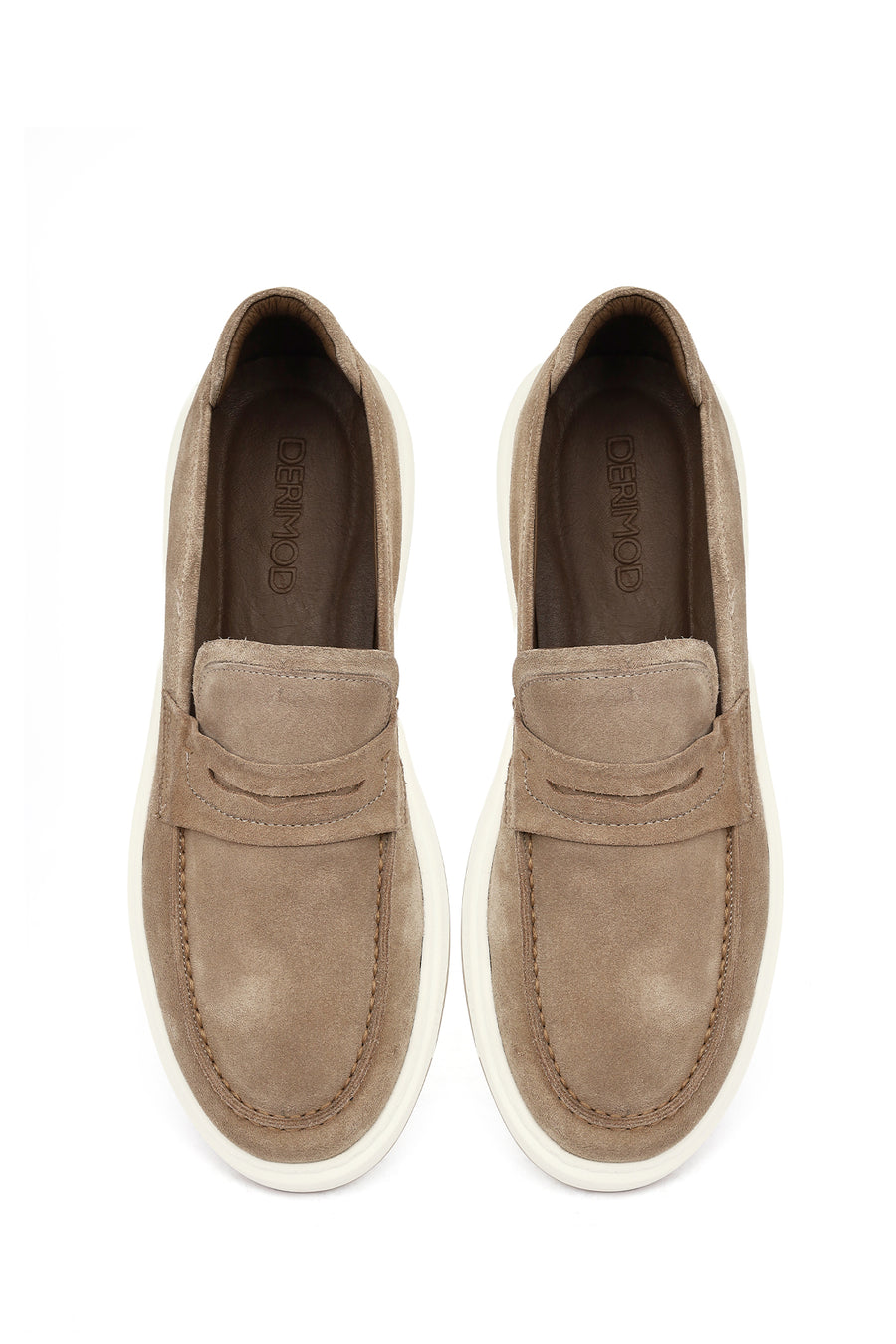 Men's Beige Suede Leather Casual Loafer