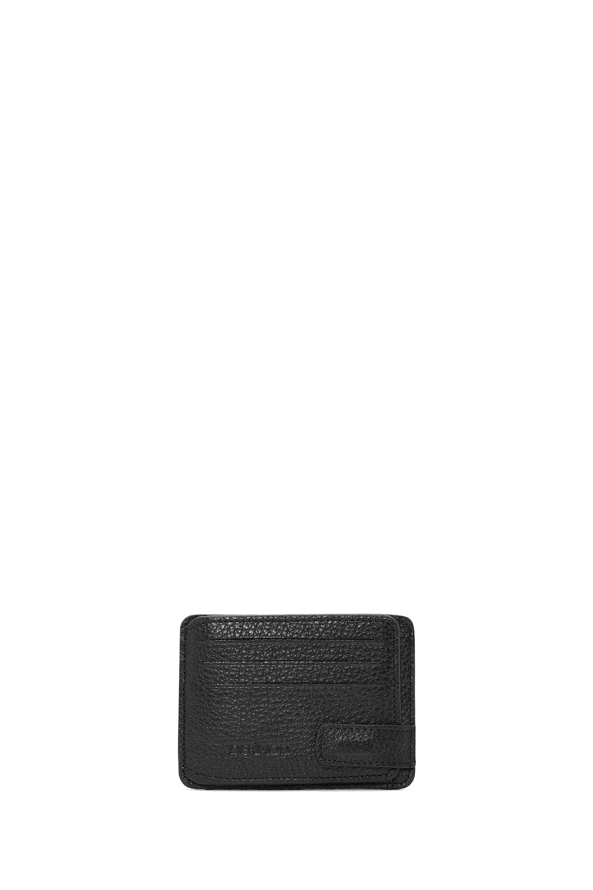 Men's Black Leather Card Holder 000A2D3144FT | Derimod