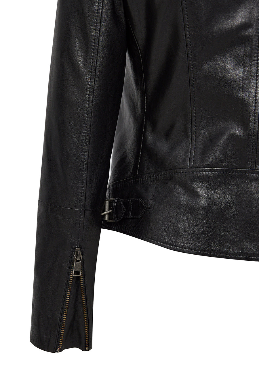 Prima Women's Black Short Leather Jacket