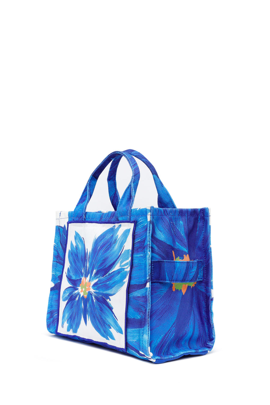Woman Blue Long Strap Printed Shoulder Bag