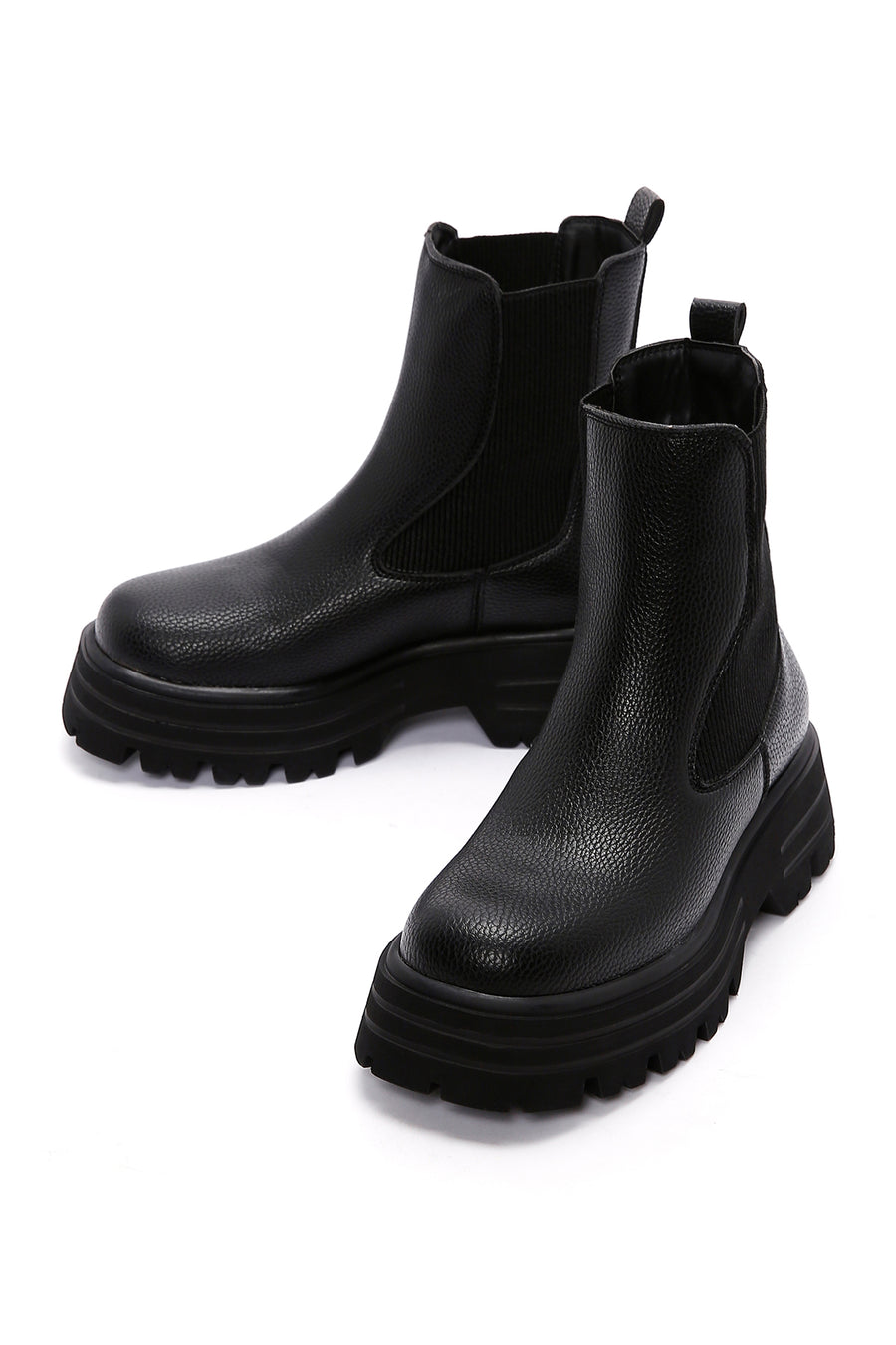 Kadın Siyah Kalın Tabanlı Chelsea Bot