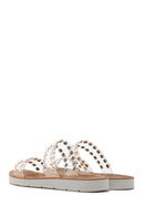 Women's Pink Stone Transparent Slippers | Derimod