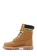 Caterpillar Women's Beige Nubuck Leather Boots | Derimod