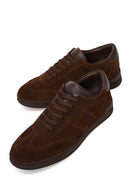 Male Brown Lace-Up Suede Leather Sneaker | Derimod