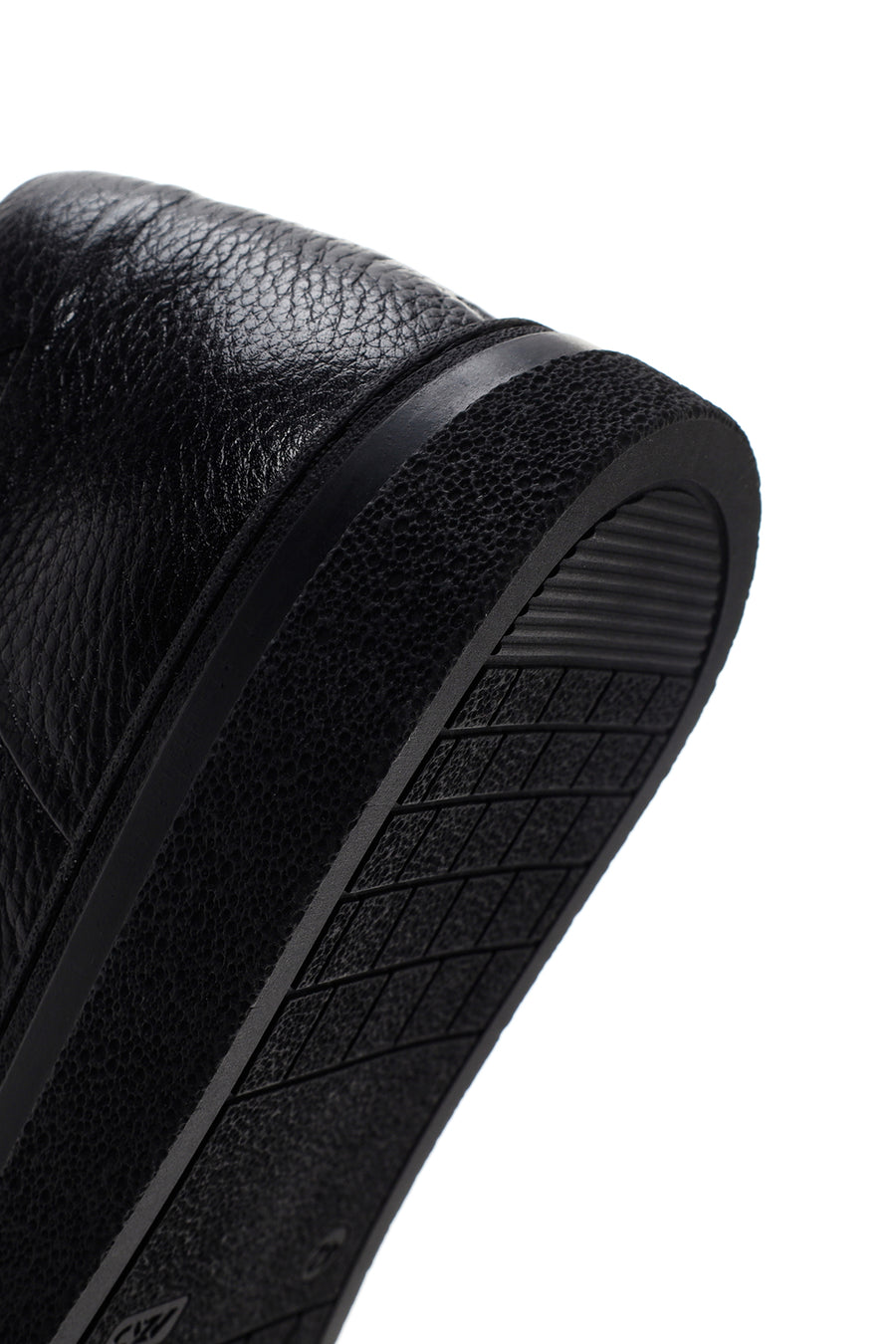 Men's Black Lace-up Leather Sneaker