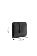 Men's Black Leather Card Holder | Derimod