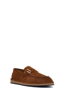 Men's Tan Suede Leather Casual Loafer | Derimod