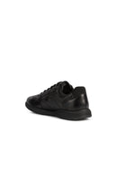 Geox Erkek Siyah Spherica Ec2 Bağcıklı Deri Casual Sneaker | Derimod
