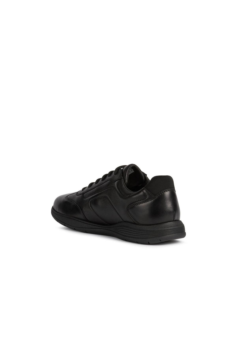 Geox Erkek Siyah Spherica Ec2 Bağcıklı Deri Casual Sneaker