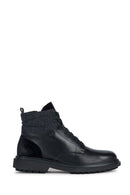 Geox Men's Black Faloria ABX Nubuck Leather Detailed Boots | Derimod