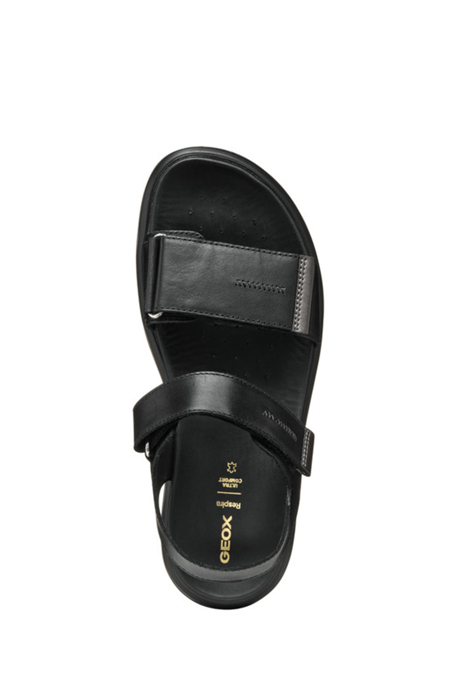 Geox Women Black D Xand 2S E - Smo. Lea + Pear Strappy Leather Sandals