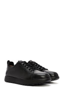 Men's Black Lace-Up Leather Sneakers | Derimod