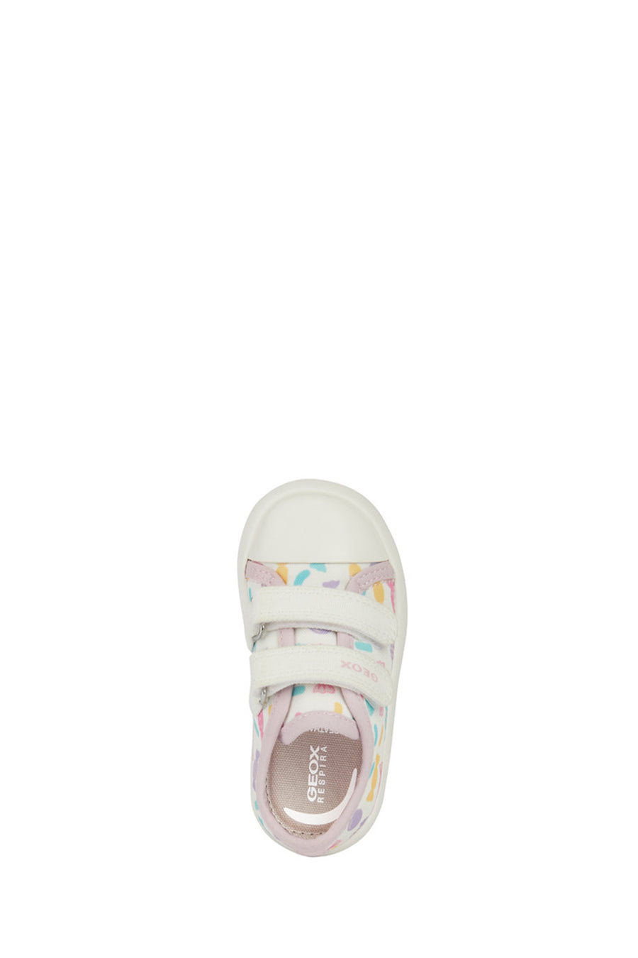 Geox Kız Bebek Beyaz Gisli Bantlı Deri Sneaker