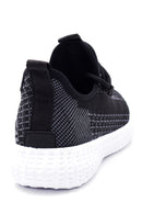 Women's Black Patterned Sneaker | Derimod