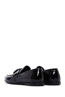 Men's Black Leather Patent Leather Classic Loafer | Derimod