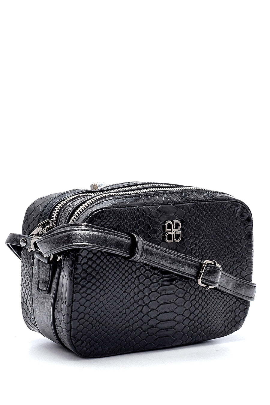 Women's Snakeskin Patterned Crossbody Bag