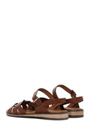 Women's Brown Ankle Strap Leather Bodrum Sandals | Derimod