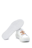 Women's White Leather Chain Sneaker | Derimod