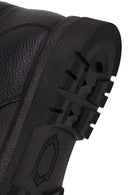 Male Black Lace-up Leather Casual Boots | Derimod