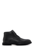 Men's Black Zippered Casual Leather Boots | Derimod