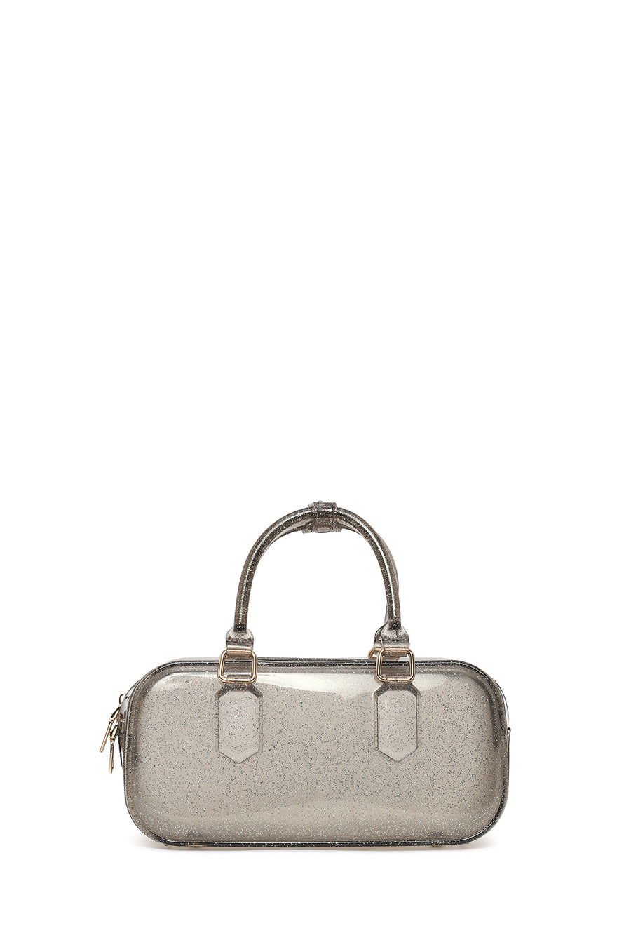Woman Black Long-Strap Jelly Transparent Shoulder Bag