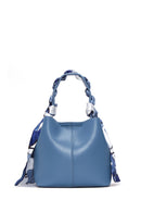 Women's Blue Long Strap Crossbody Bag with Accessory Detail | Derimod