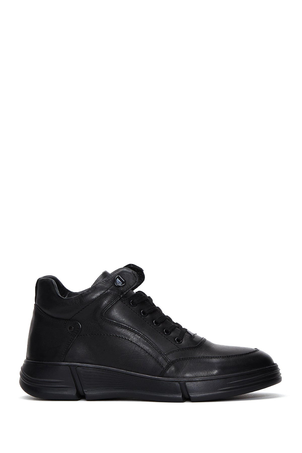 Men's Black Leather Sports Boots 23WFD680418 | Derimod