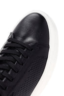 Men's Black Lace-up Leather Sneaker | Derimod