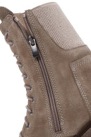 Women's Beige Suede Leather Boots | Derimod