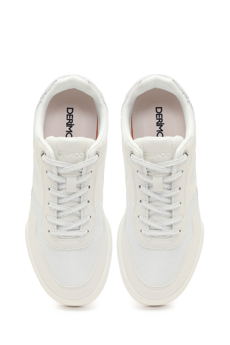 Women's White Lace-Up Sneaker