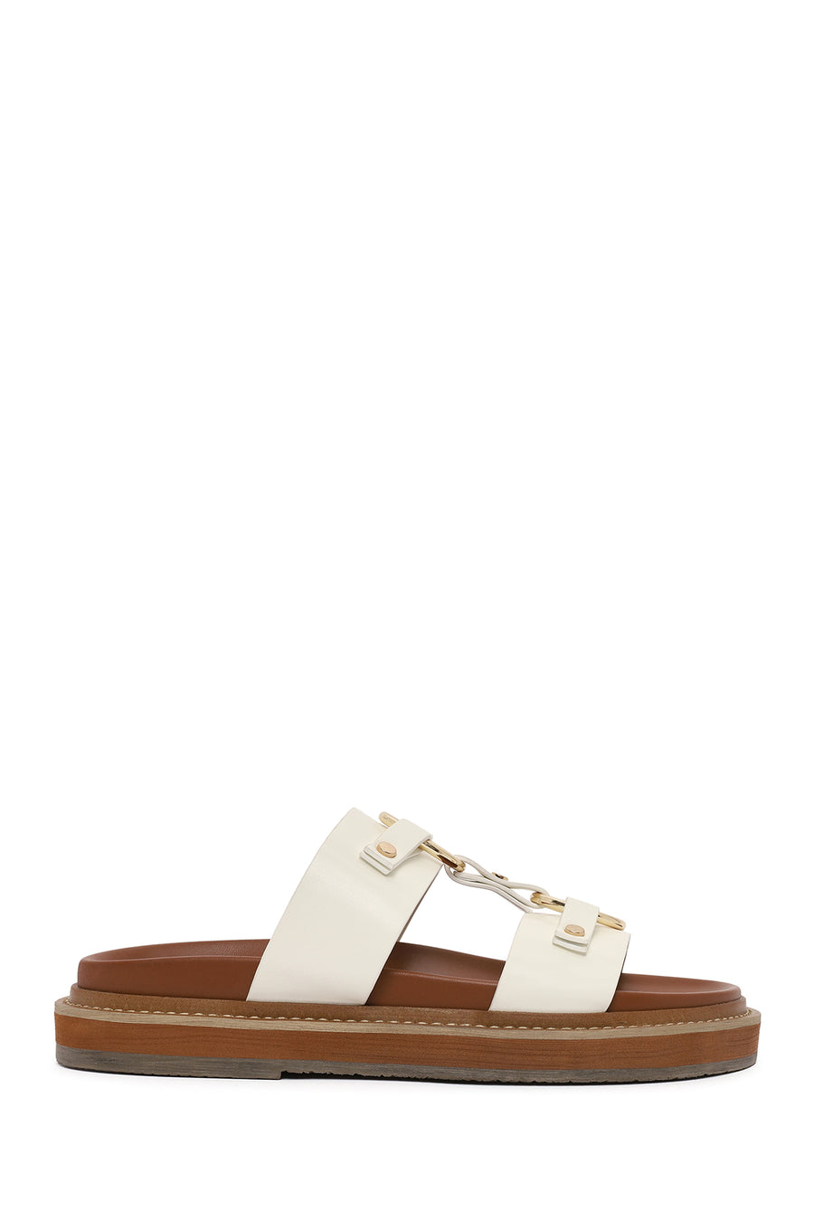 Women's White Accessory Slippers 25SFE492518 | Derimod