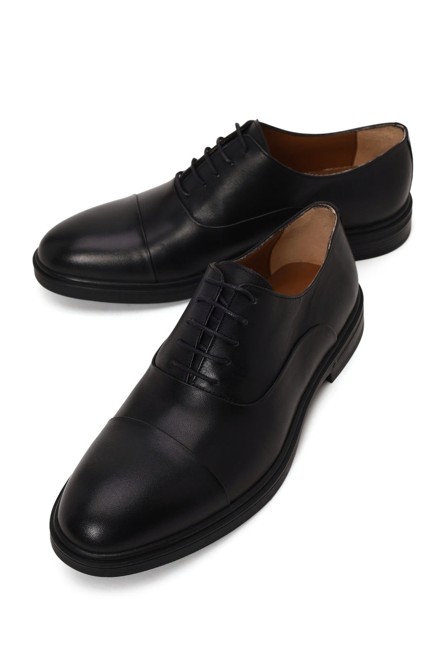 Male Black Lace-up Leather Casual Shoes