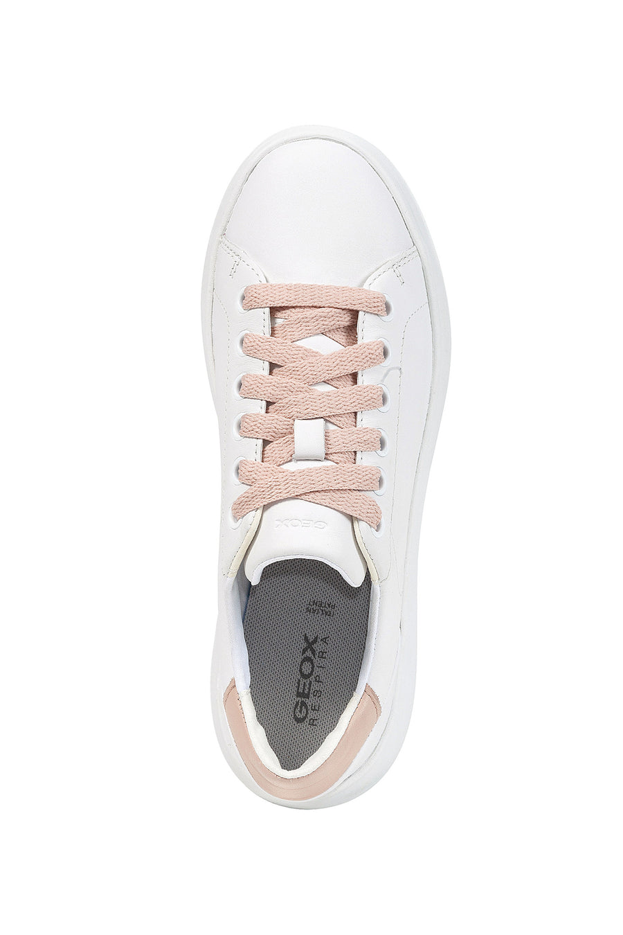 Geox Kadın Beyaz Deri Spherica Ec4.1 Kalın Tabanlı Sneaker