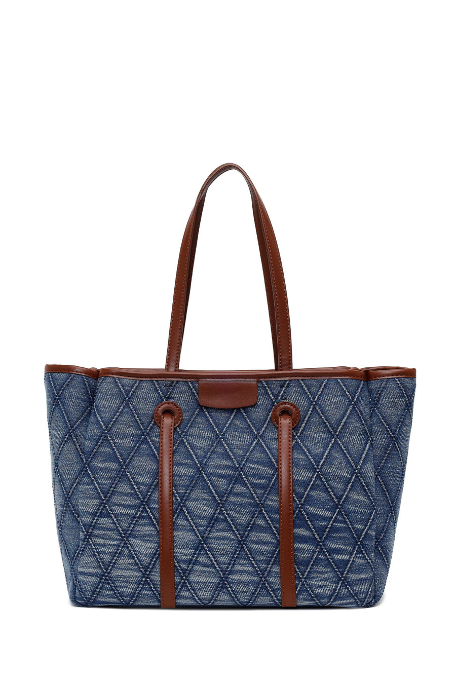 Woman Blue Jean Fabric Long-Strap Shoulder Bag