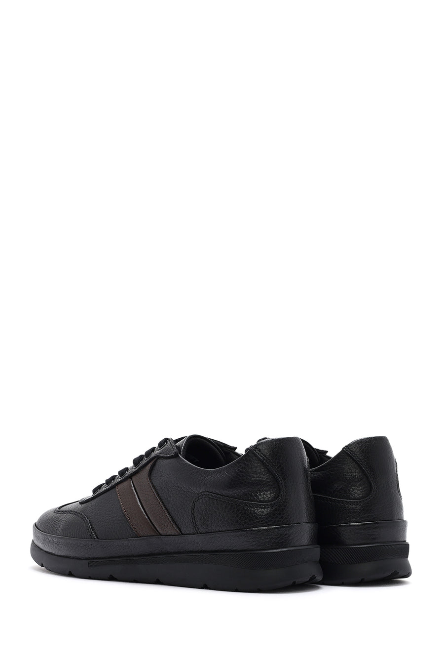 Men's Black Lace-up Leather Casual Shoes
