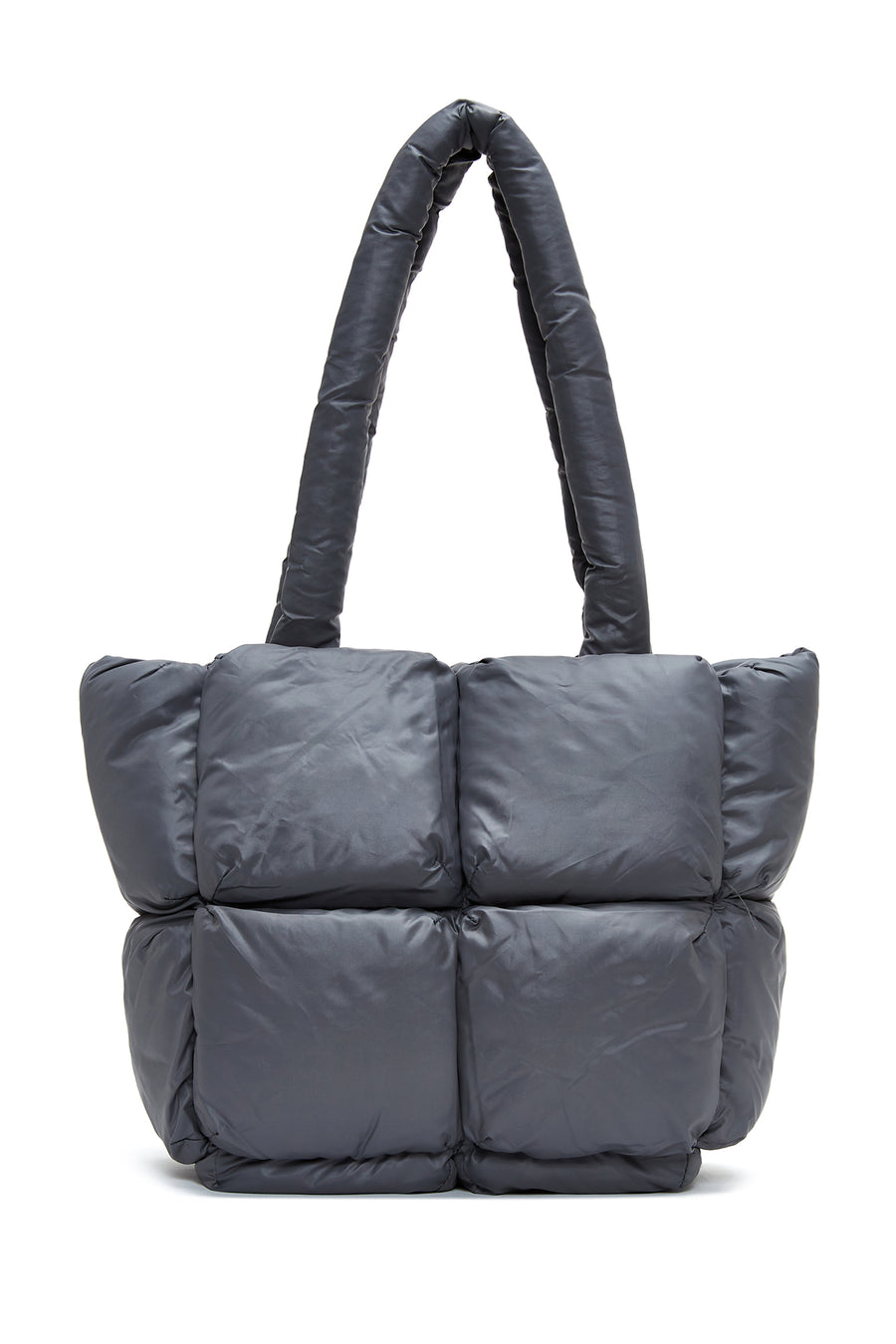 Women's Gray Quilted Shoulder Bag