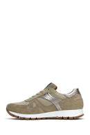 Women's Mink Lace-Up Leather Sneakers | Derimod