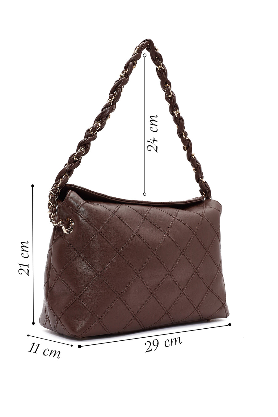 Women's Brown Printed Shoulder Bag