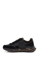 Men's Black Thick Sole Lace Up Leather Sneaker | Derimod