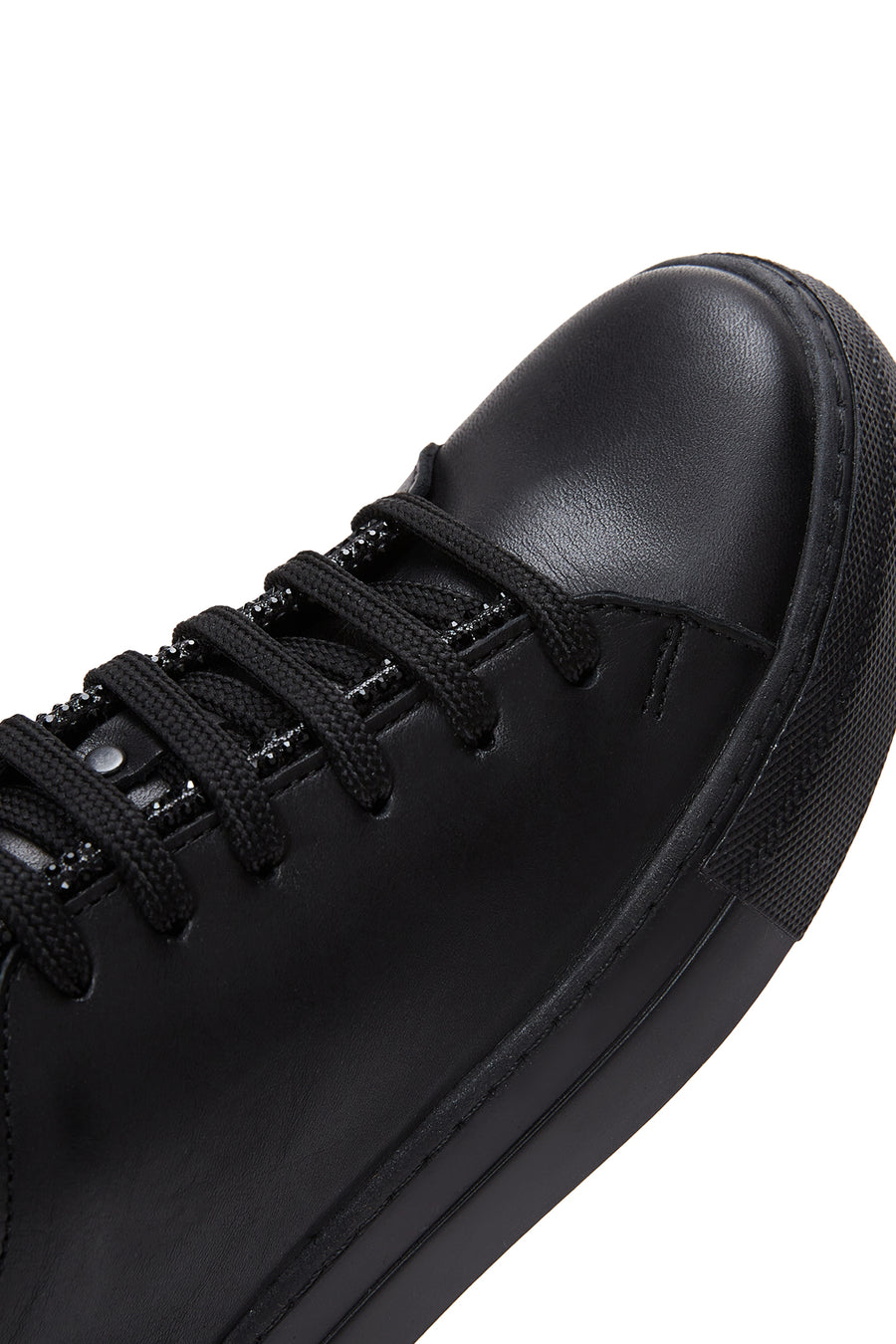 Kadın Siyah Deri Sneaker