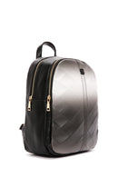 Women's Black Faux Leather Backpack | Derimod