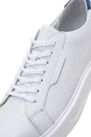 Men's White Leather Thick Soled Sneaker | Derimod