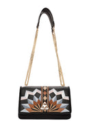 Women's Black Long Strap Printed Shoulder Bag | Derimod