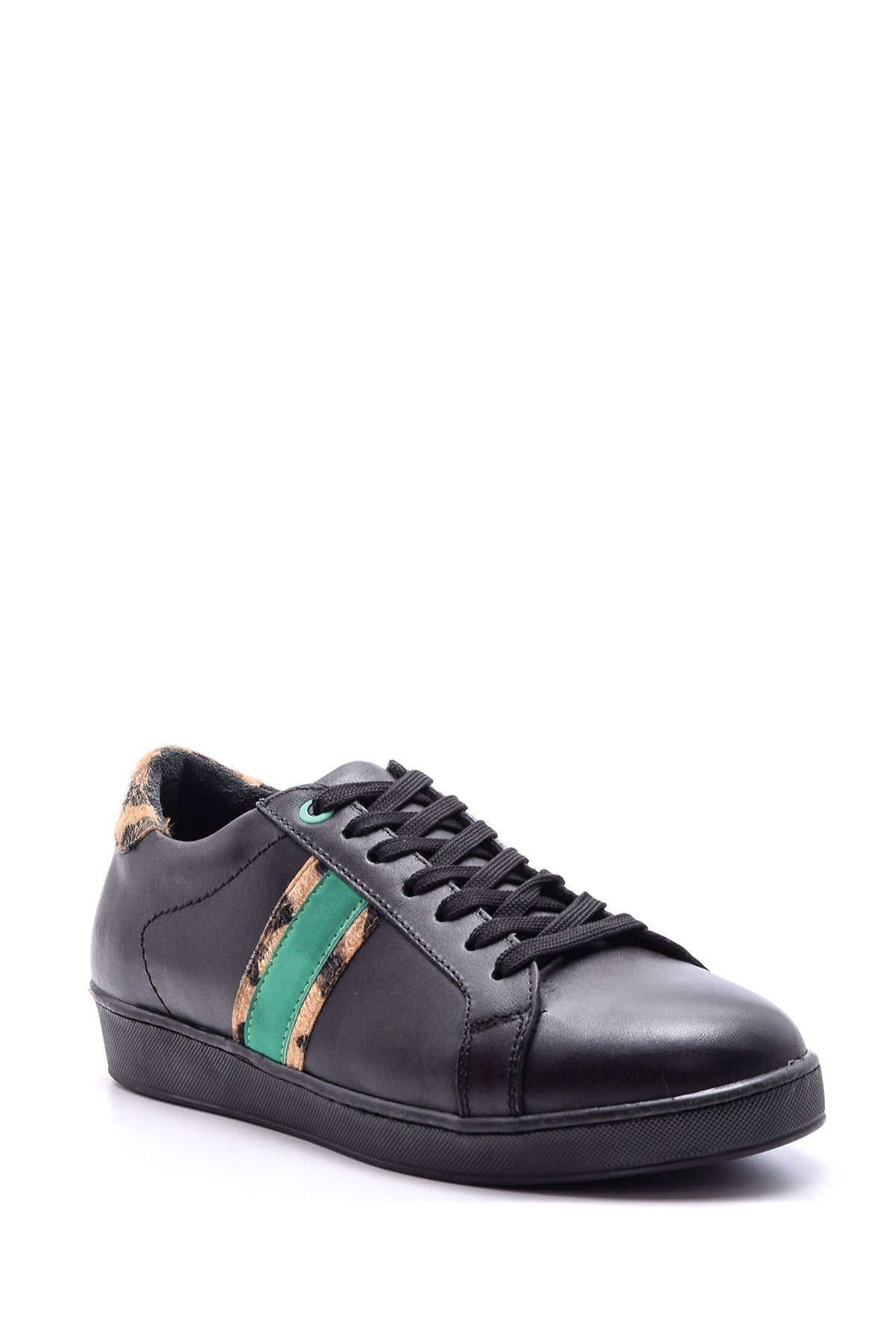 Kadın Leopar Detaylı Deri Sneaker 19WFD120014 | Derimod