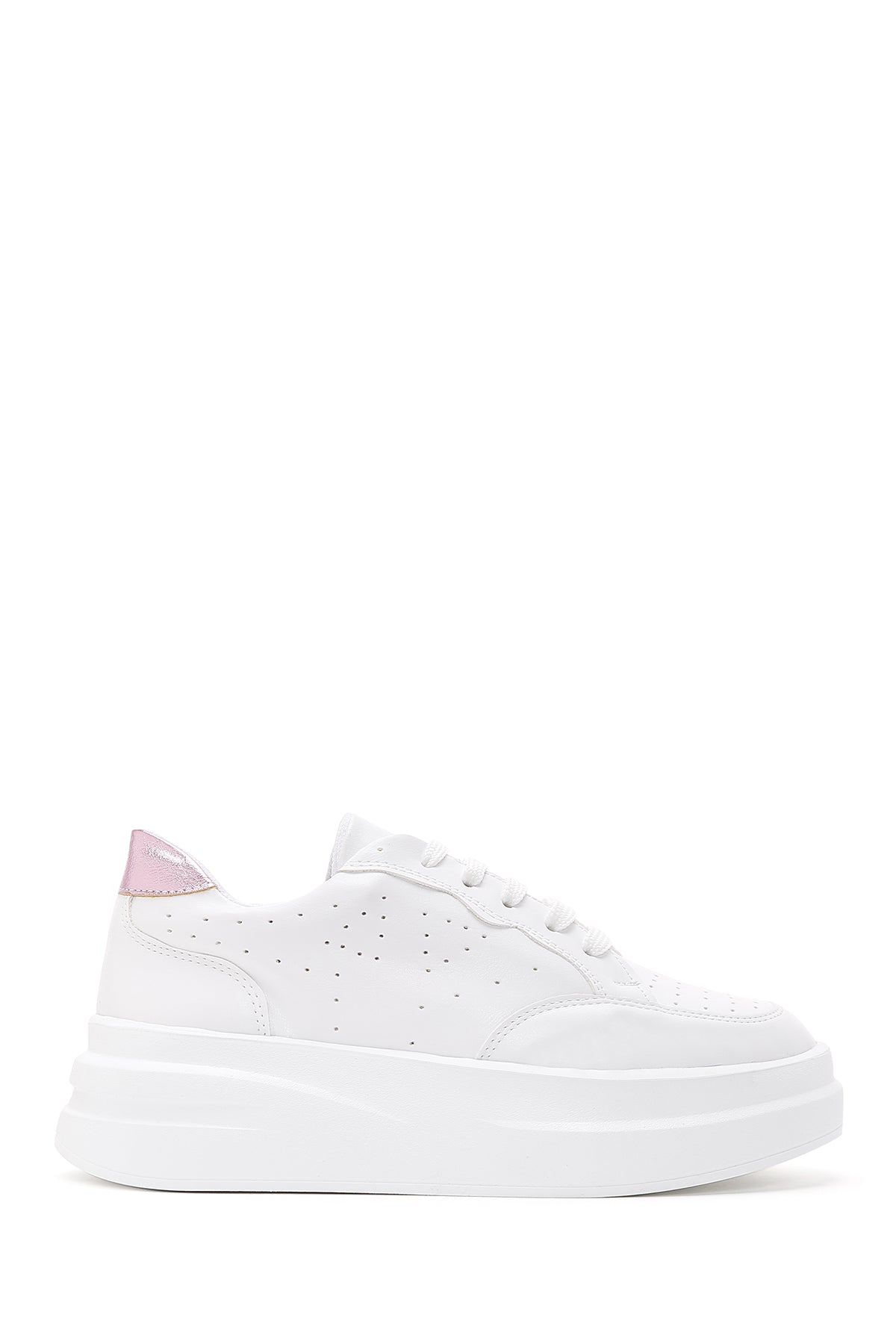 Women's White Thick Soled Sneaker 23SFE401918 | Derimod