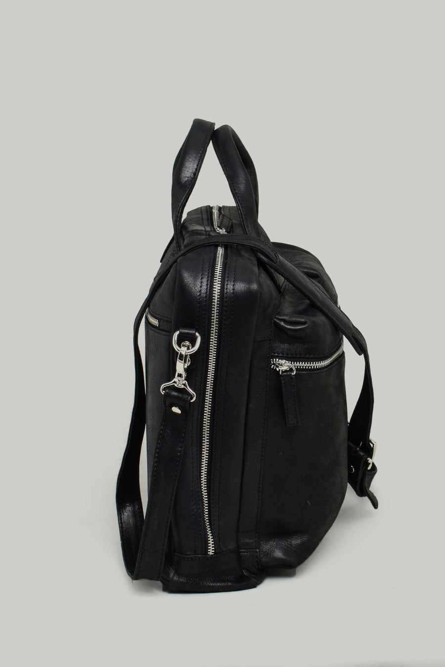 Black Men's Leather Briefcase