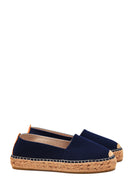Women's Navy Blue Straw Sole Espadrille | Derimod