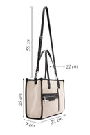 Women's Beige Long Strap Fabric Handbag | Derimod