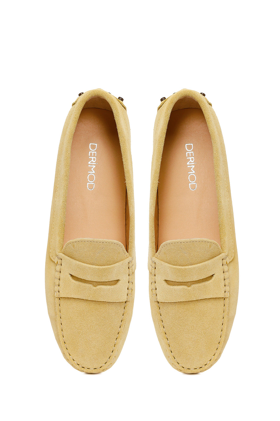 Women's Yellow Suede Leather Loafer
